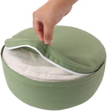 REEHUT Zafu Yoga Meditation Cushion, Round Meditation Pillow Filled with Buckwheat, Zippered Organic Cotton Cover, Machine Washable - 4 Colors and 3 Sizes