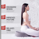 Florensi Meditation Cushion (16"x16"x5"), Large Velvet Meditation Pillow, Premium Yoga Pillow for Women and Men, Yoga Cushion, Meditation Pillows for Sitting on Floor, Buckwheat Meditation Cushions